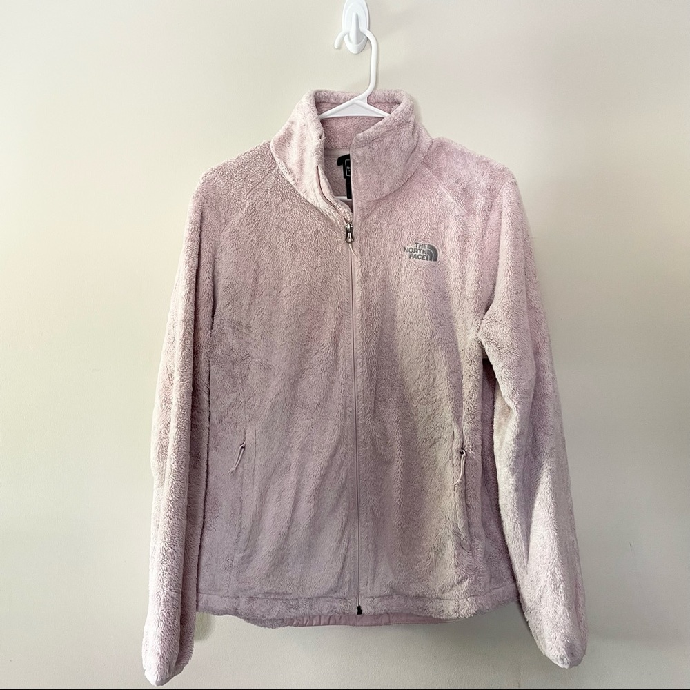 north face pink fleece jacket